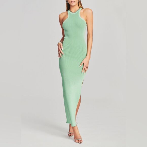 SER.O.YA Sofie Ribbed Knit Bodycon Maxi Dress, Size Small - Picture 1 of 8
